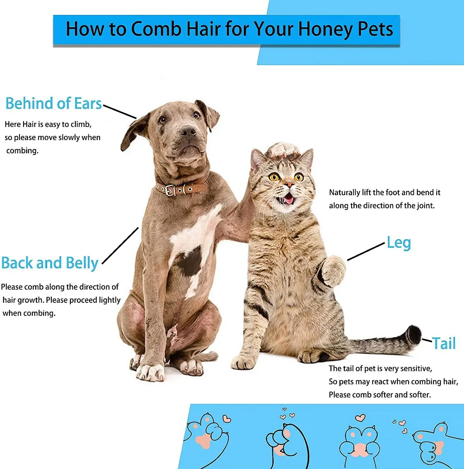 Escova Removedora de Pelos para Cães e Gatos de Pelagem Longa - Imagem 5