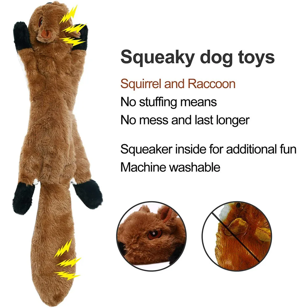 Brinquedo para Cão de Pelúcia sem Enchimento com Rangido - Imagem 2