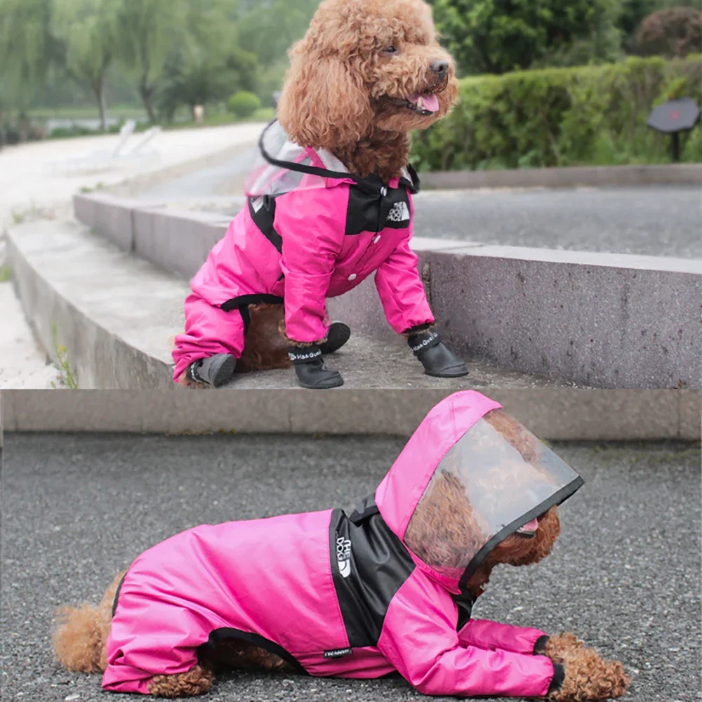 Capa de Chuva para Cães com Capuz Transparente Impermeável - Imagem 6