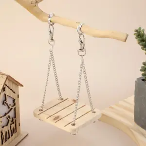 balanço de madeira para hamster