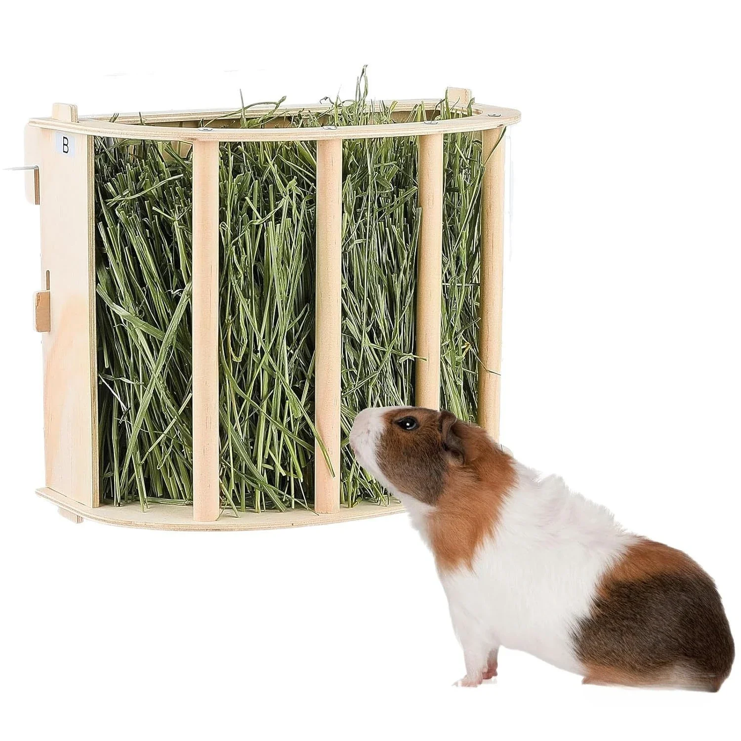 Alimentador de Feno para Coelhos e Roedores de Madeira Grande Volume - Imagem 6