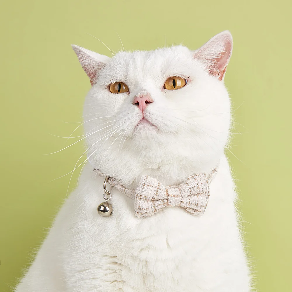 Coleira para Gatos com Laço e Sino de 20 a 28 cm Ajustável - Imagem 4