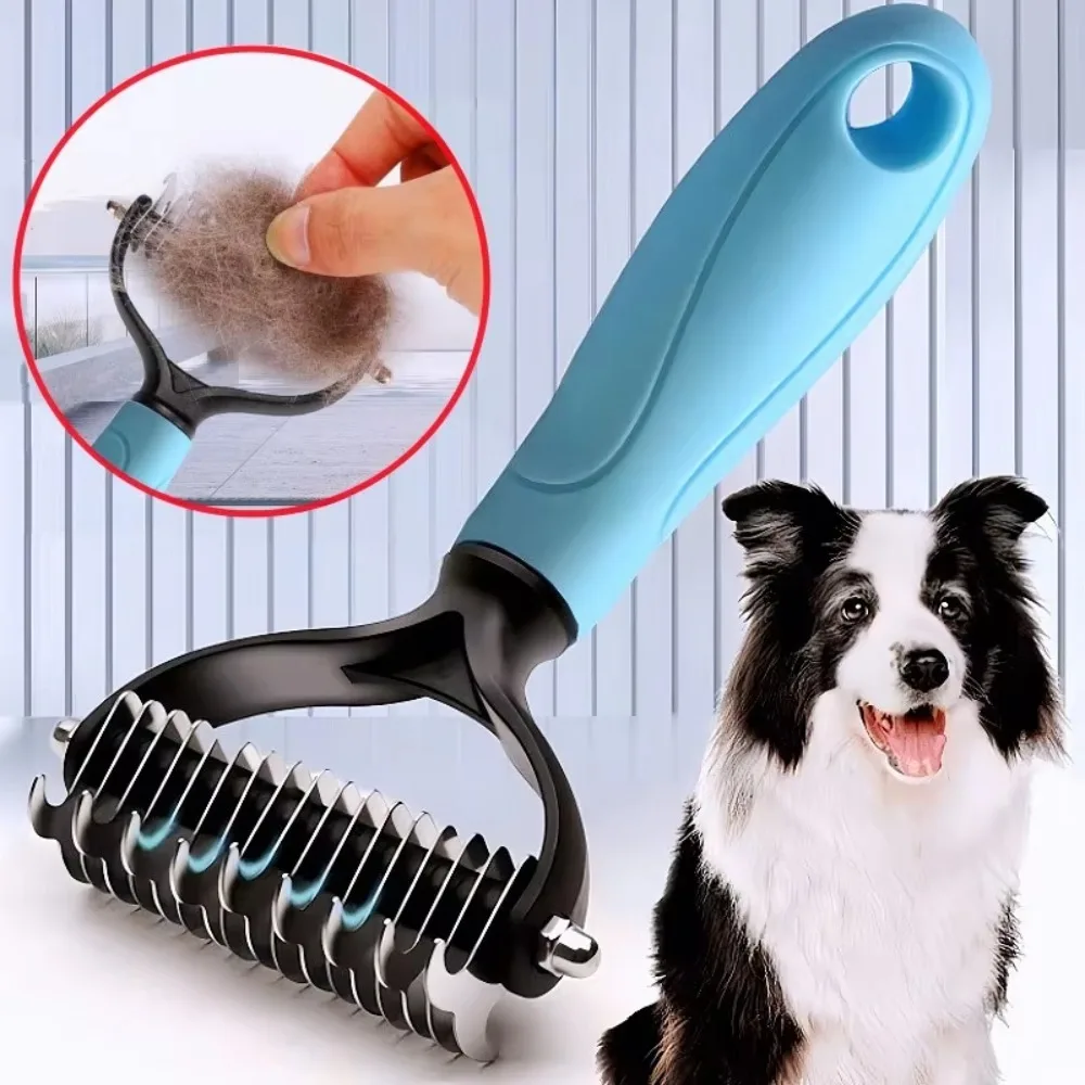 Escova para Cães e Gatos de Pelo Longo e Curto com Lâminas de Aço - Imagem 6