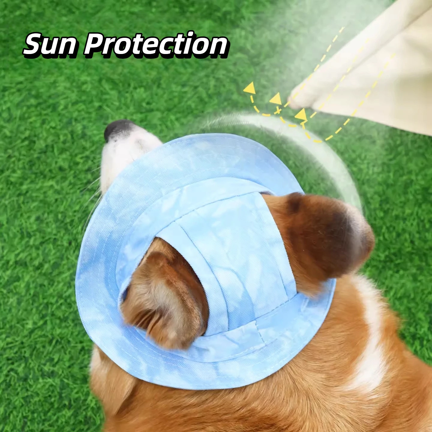 Chapéu de Sol para Cães e Gatos de Algodão com Furos para Orelha - Imagem 3