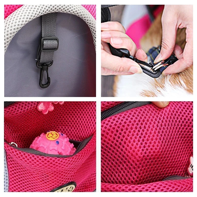 Mochila Canguru para Cães de Tecido Lavável para Passeio e Viagem - Imagem 6