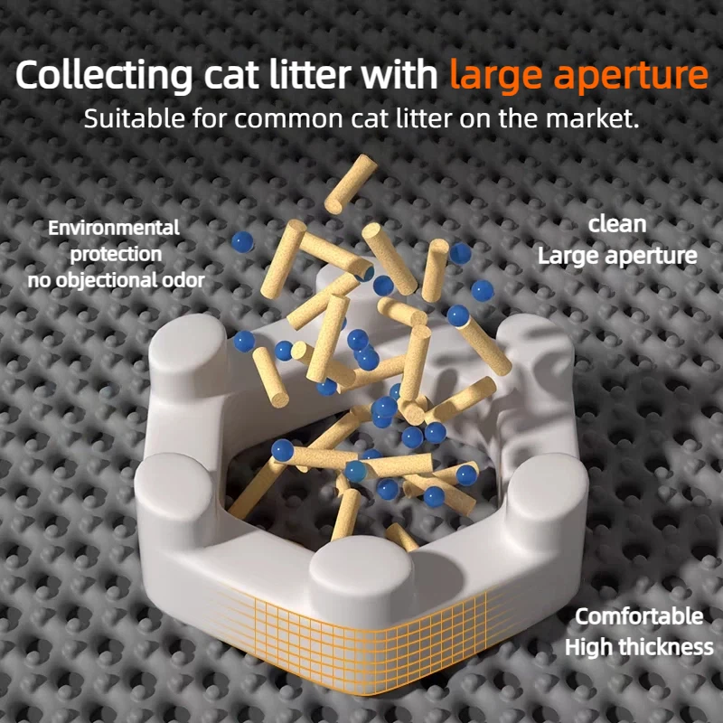 Tapete Higiênico para Gatos de EVA Camada Dupla Antiderrapante - Imagem 6