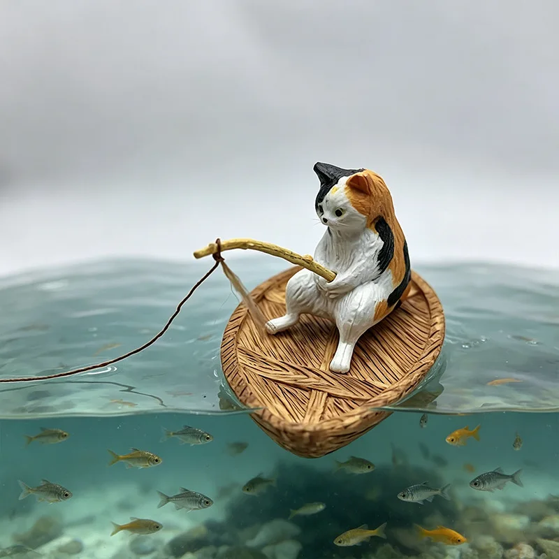 Ornamento Barco de Pesca para Aquário em Resina Durável - Imagem 4