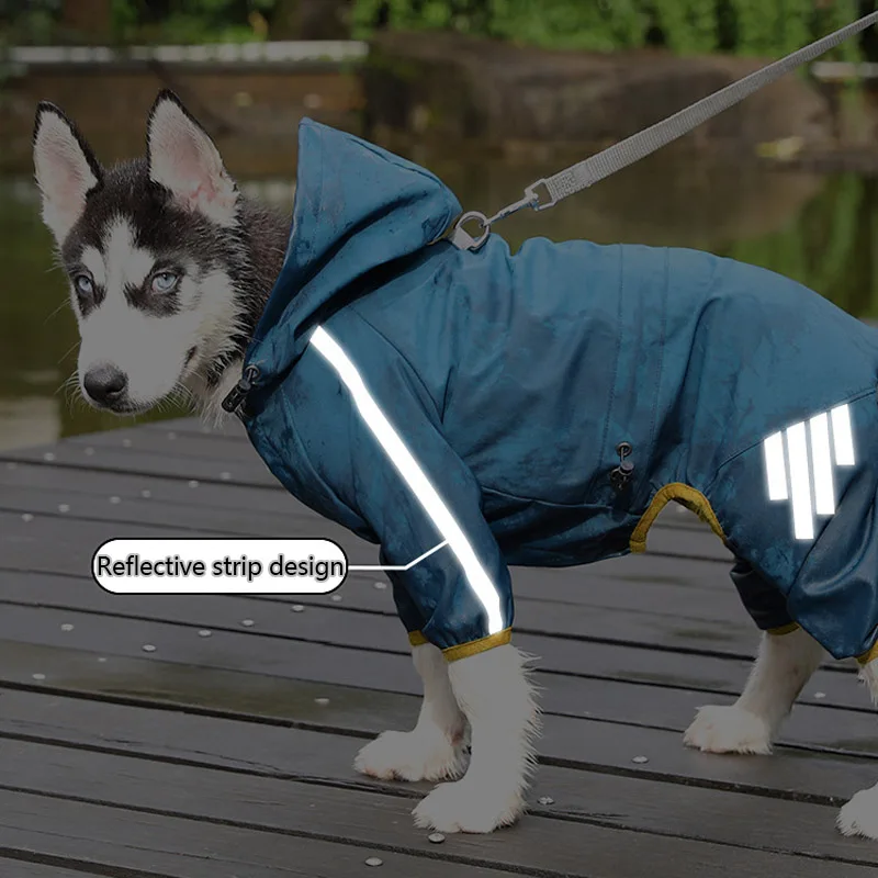 Capa de Chuva para Cães Refletiva com Abertura para Coleira - Imagem 4