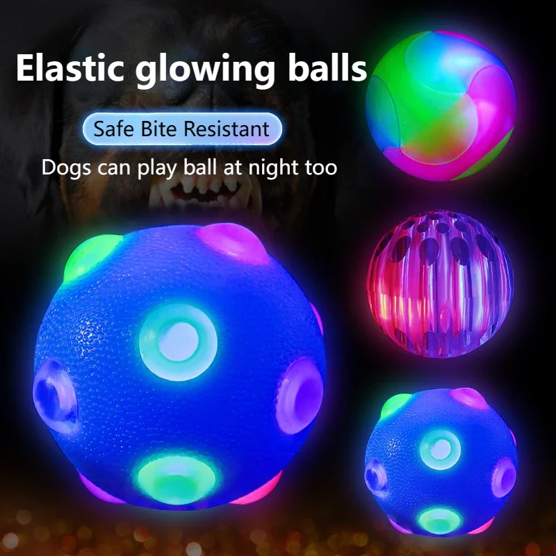 Brinquedo Bola LED para Cães e Gatos Pequenos Elástica Brilhante - Imagem 6