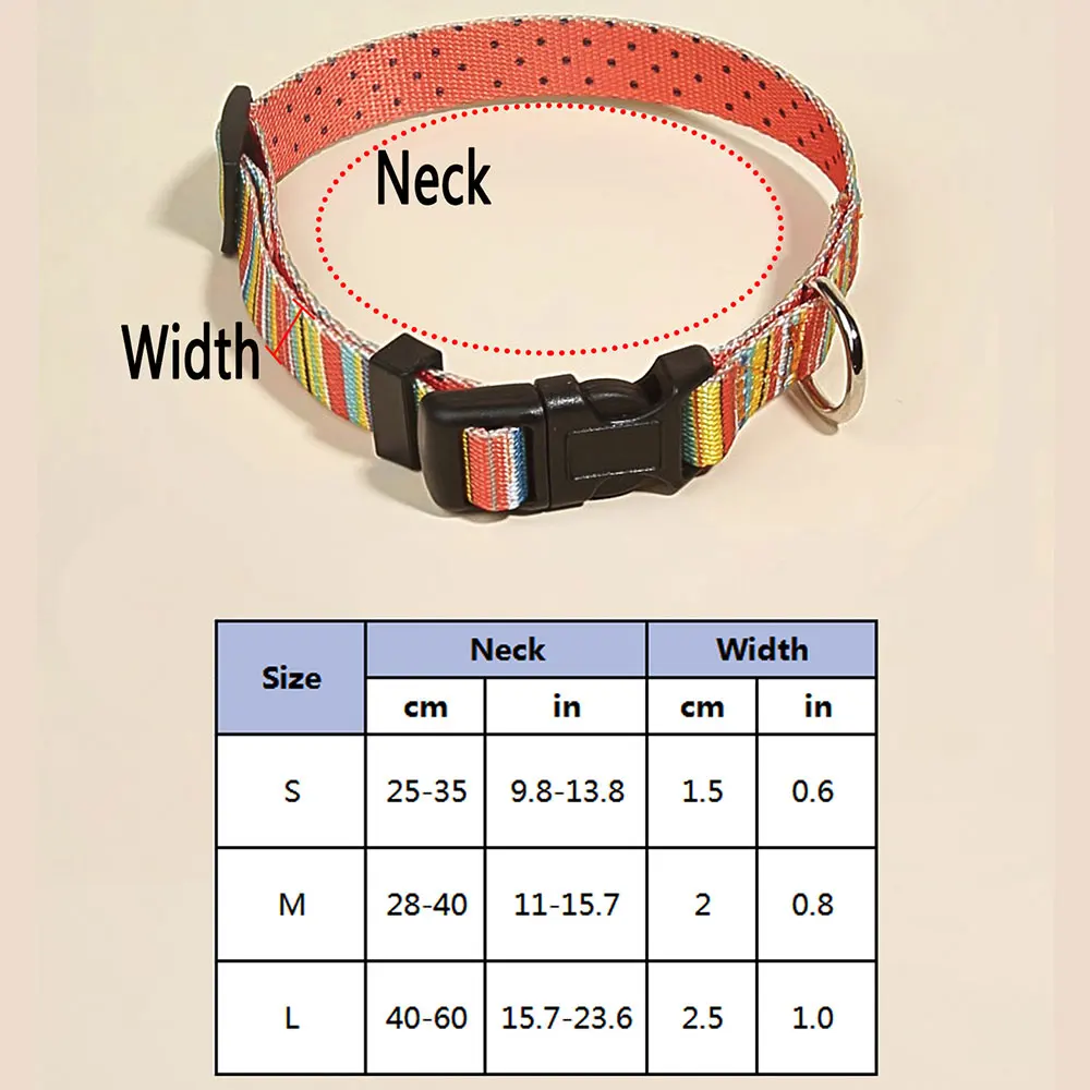 Coleira para Cães de Nylon Colorido com Regulagem para Passeio - Imagem 2