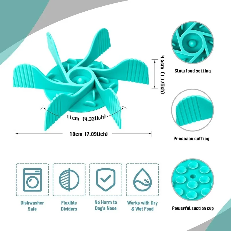 Alimentador Lento para Cães de Silicone com Ventosa para Tigela - Imagem 4