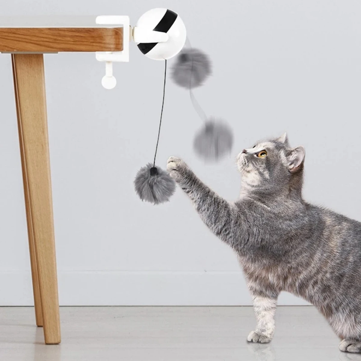 Brinquedo Elétrico para Gatos com Bola Retrátil Automática para Mesa - Imagem 5