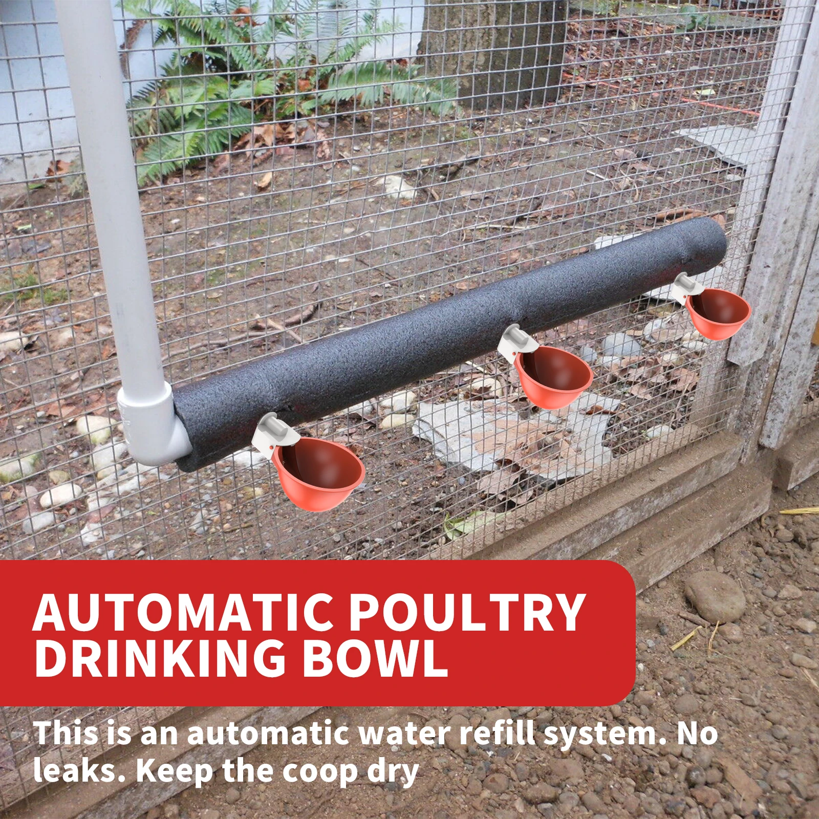 Copo Bebedouro Automático para Aves com Conexão em Tubo PVC - Imagem 3