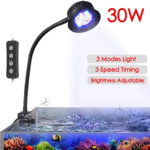 luminária led aquário 30w com clip