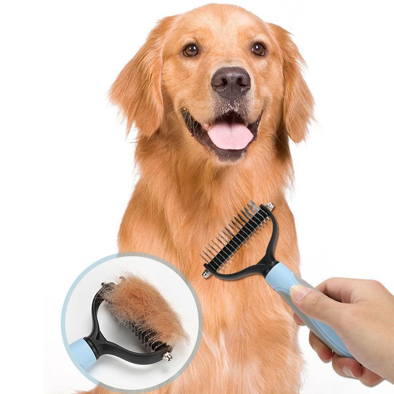 Escova para Cães e Gatos de Aço Inoxidável Remove Pelos Soltos - Imagem 2