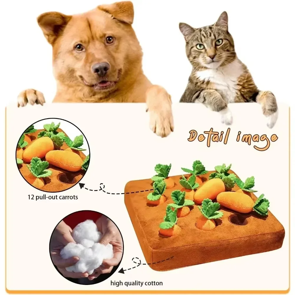 Tapete Snuffle Cenoura para Cães e Gatos de Algodão - Imagem 4