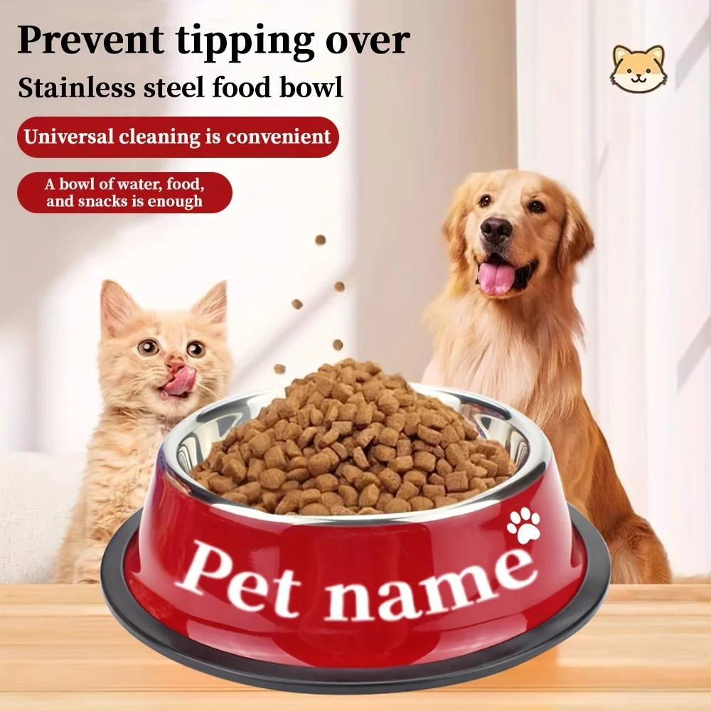 tigela de aço inoxidável para cães e gatos
