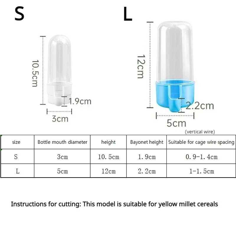 Alimentador para Pássaros com Dispensador de Água e Comida para Gaiola - Imagem 6