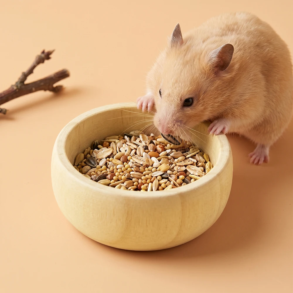 Tigelas de Madeira para Hamster e Roedores com Base Estável - Imagem 4