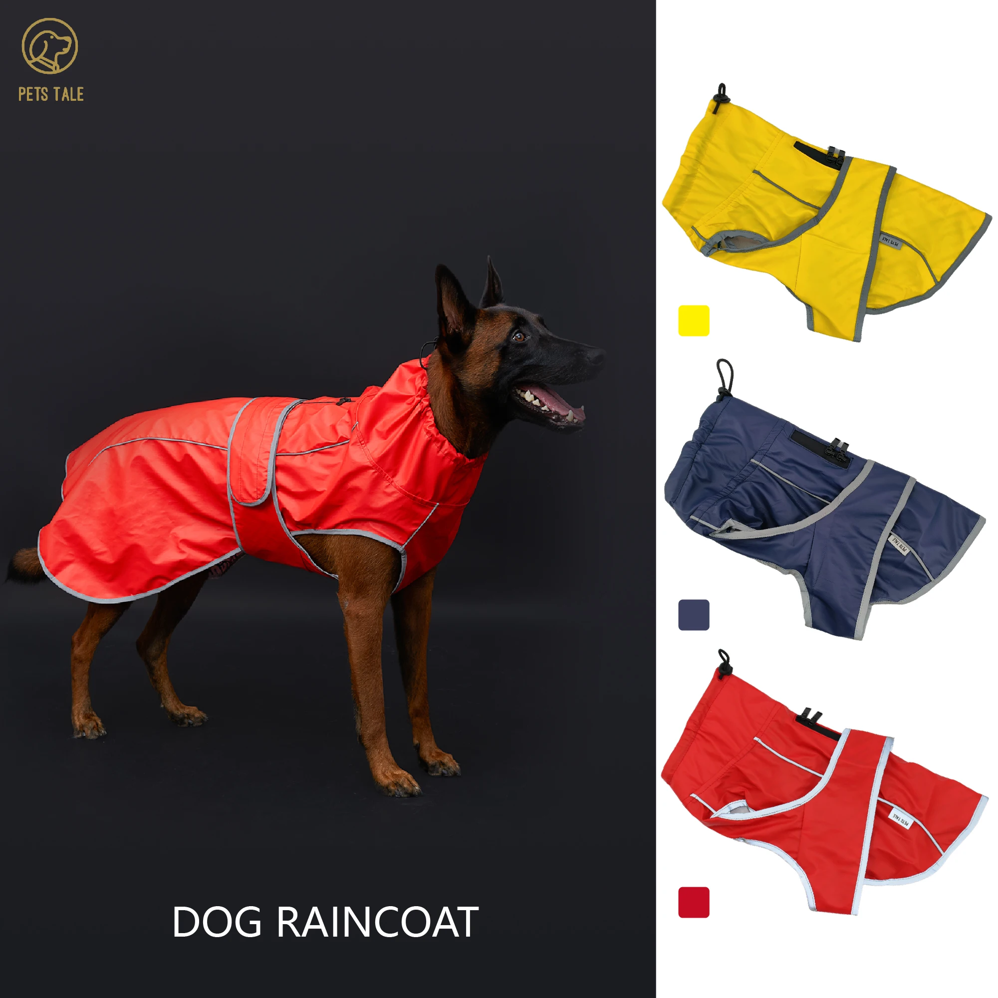capa de chuva impermeável para cães