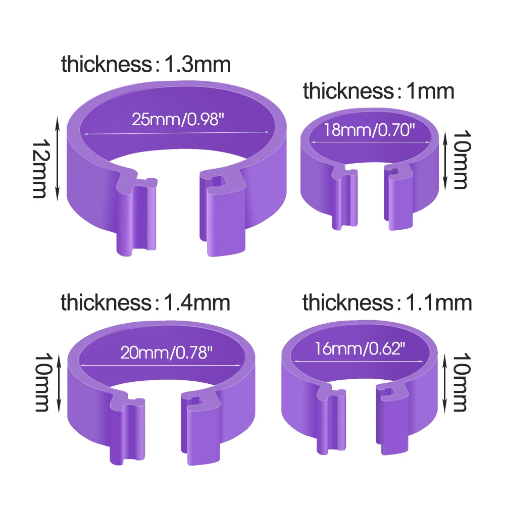 Anéis de Identificação para Aves 16mm 60 Peças com Fecho Clip-on - Imagem 3