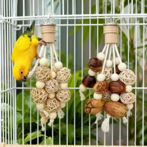 brinquedo para pássaros de pinha