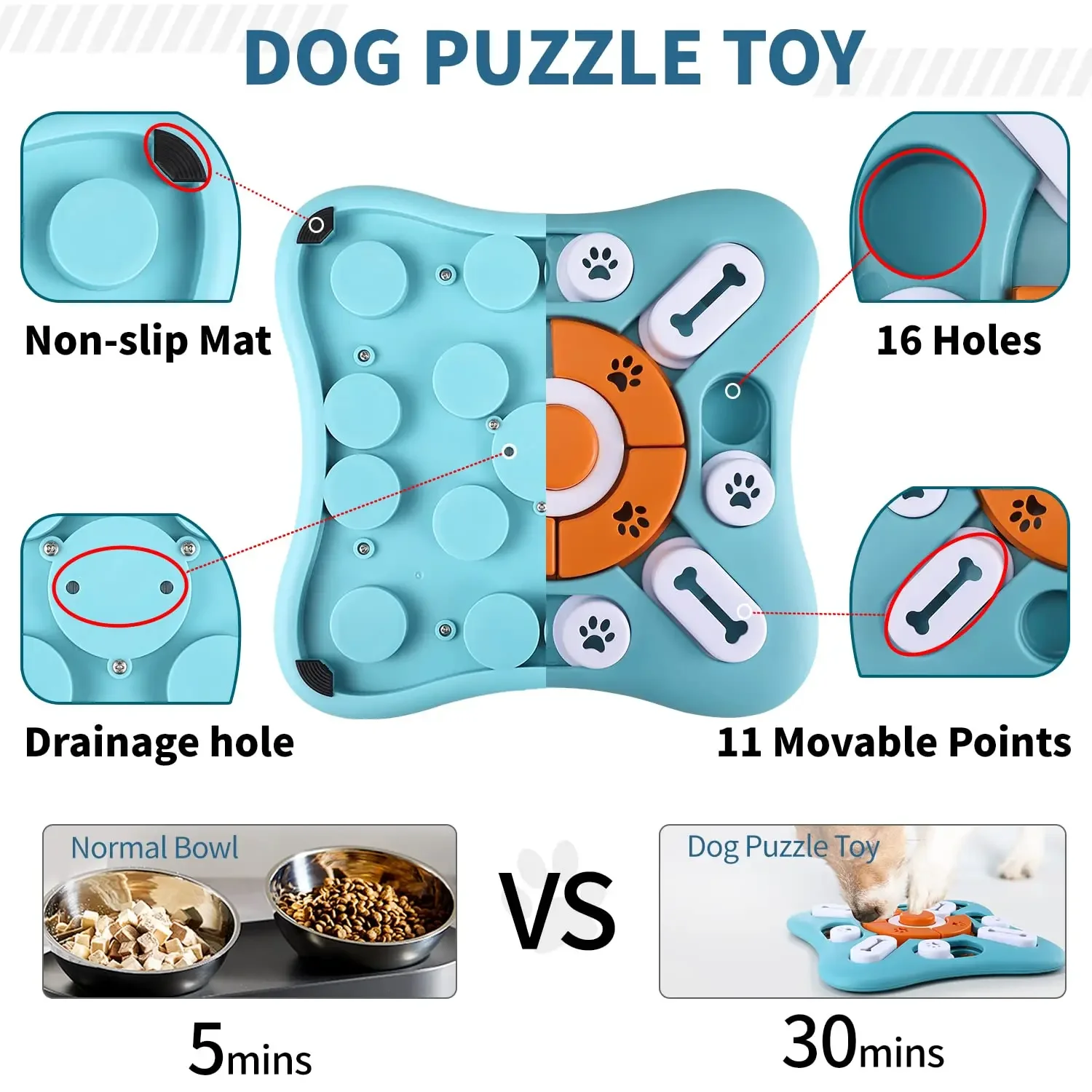 Brinquedo Quebra-Cabeça para Cães com Alimentador Lento - Imagem 4