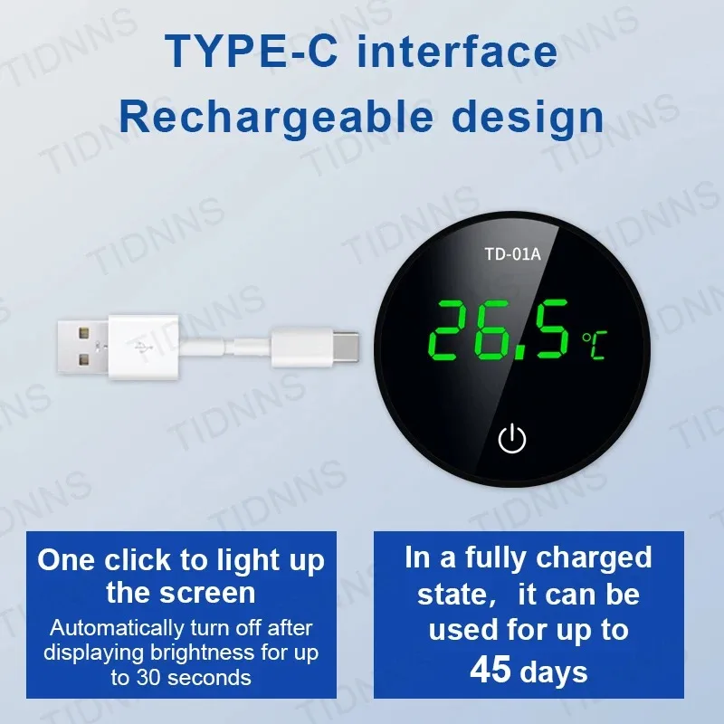 Termômetro Digital para Aquário Tipo-C -9.9-50℃ com Tela LCD - Imagem 2