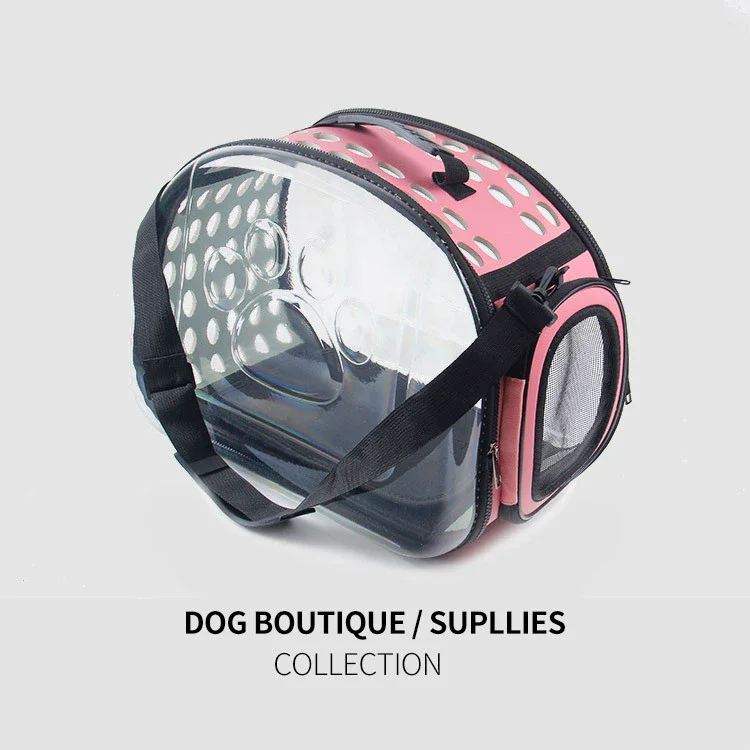 bolsa de transporte transparente para cães