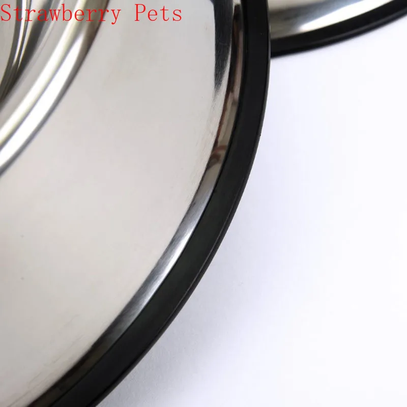 Tigela para Cães e Gatos de Aço Inoxidável com Base Antiderrapante - Imagem 5