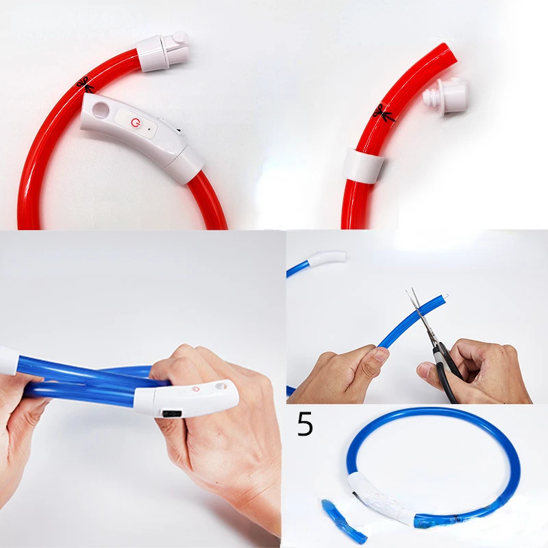 Coleira LED para Cães e Gatos Recarregável USB Anti Perda - Imagem 3