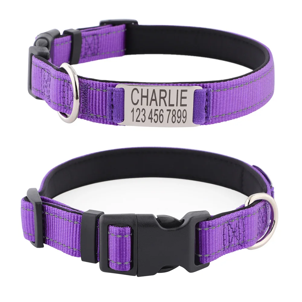 Coleira Personalizada para Cães com Material Refletivo e Placa de Nome - Image 6