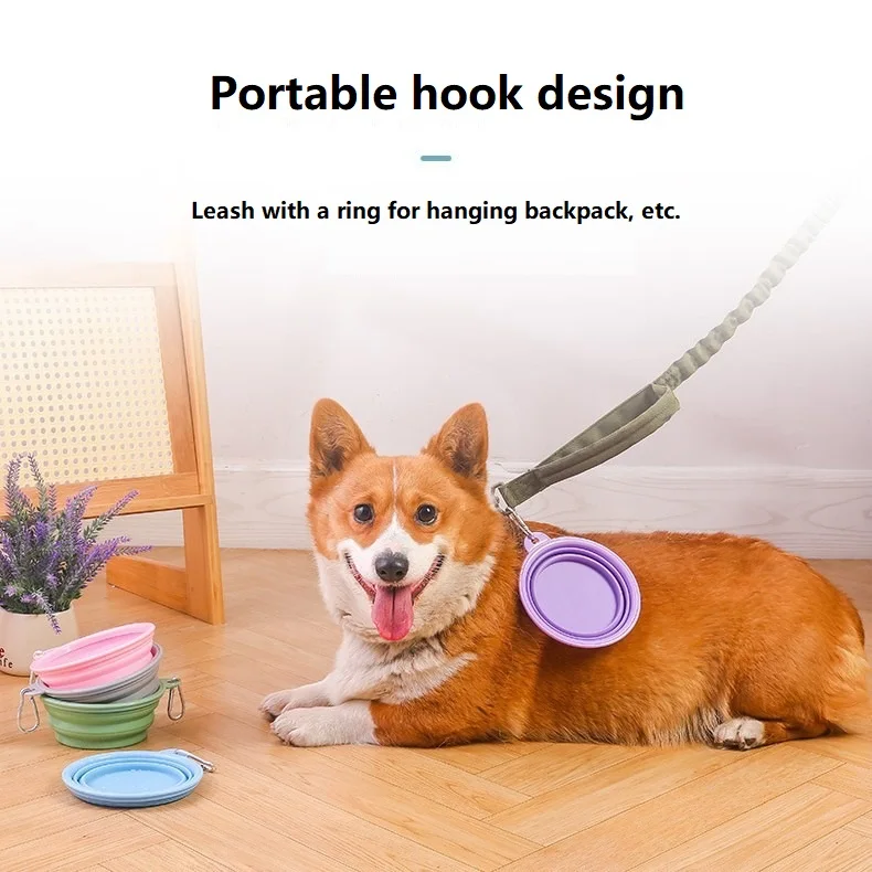 Tigela Dobrável para Cães e Gatos de Plástico 350ml para Viagem - Imagem 6