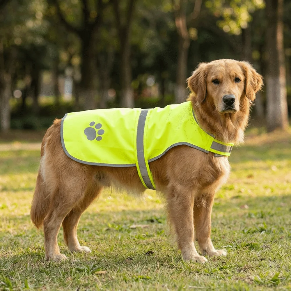 Colete Refletivo para Cães de Poliéster Ajustável Laranja - Imagem 3