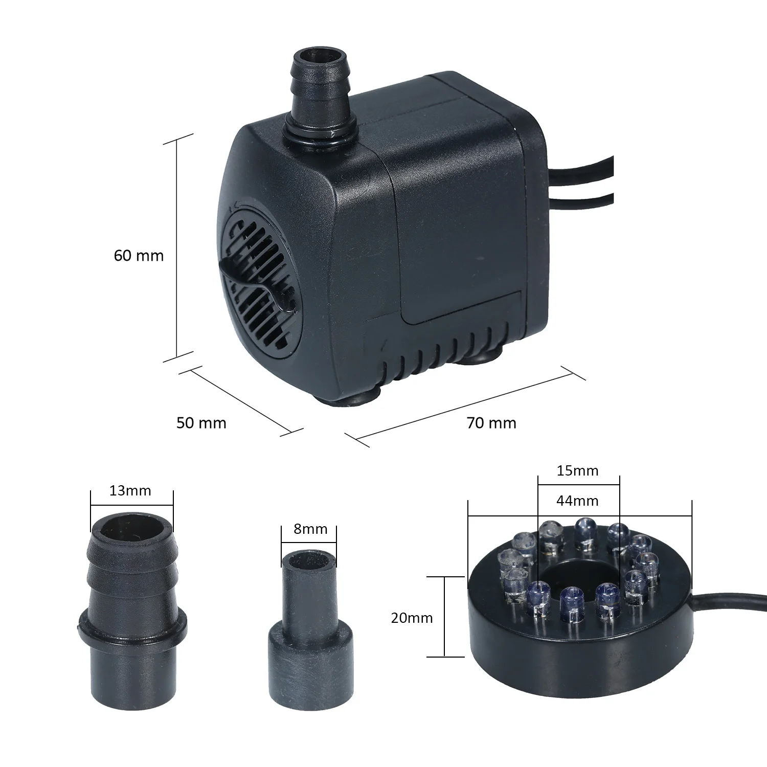 Bomba Submersível 800L/H para Aquário com 12 Luzes LED - Imagem 6