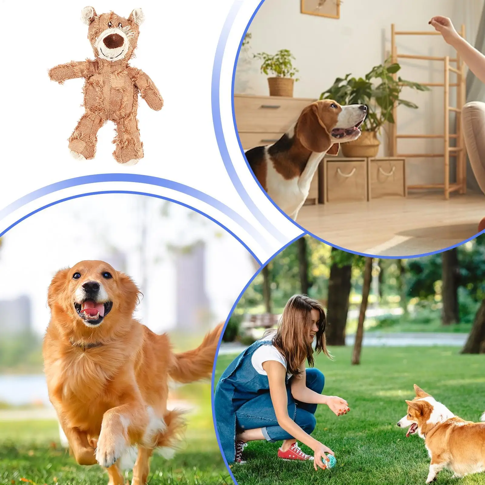 Brinquedo de Urso para Cães com Som e Material Resistente a Rasgos - Image 4