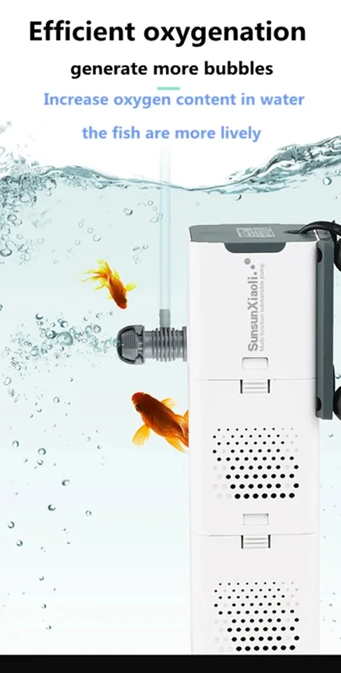 Mini Filtro Sunsun para Aquário 3 em 1 Submersível Verde - Imagem 5