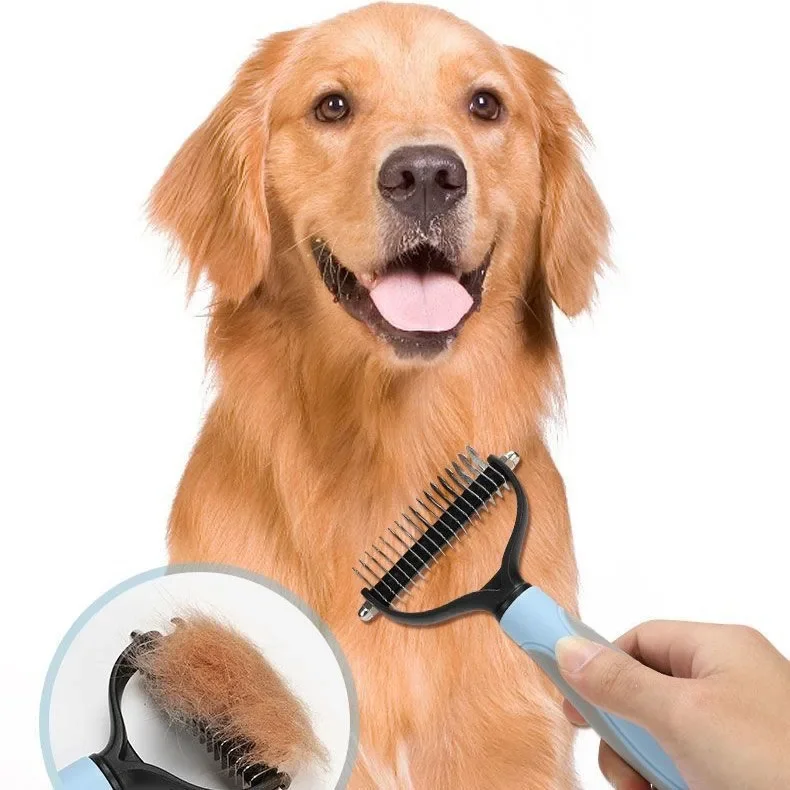 Escova Desembaraçadora para Cães e Gatos Anti-Riscos com Furo para Pendurar - Imagem 6