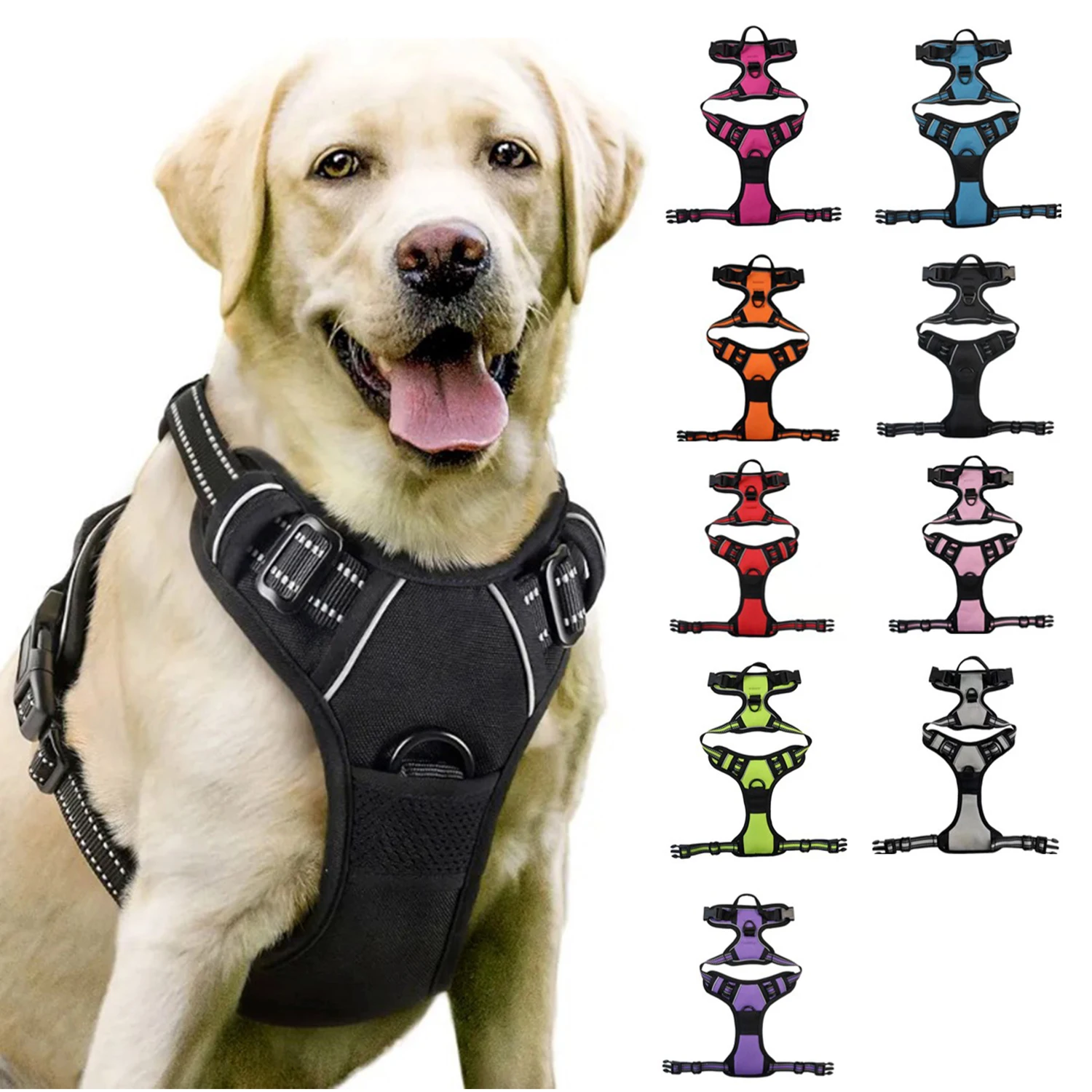 coleira peitoral para cães ajustável