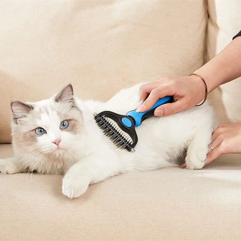 Escova Desembaraçadora para Cães e Gatos de Aço Inoxidável - Imagem 4