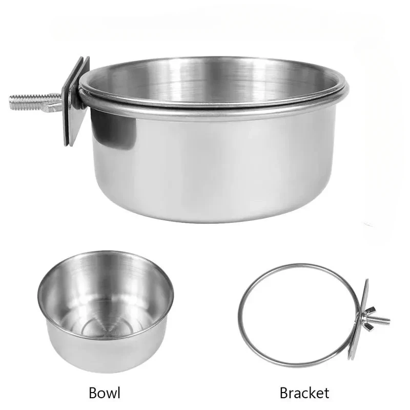 Comedouro para Pássaros de Aço Inoxidável com Fivela para Gaiola - Image 6