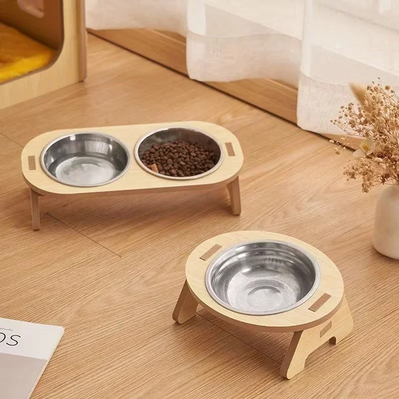 Comedouro Duplo para Gatos e Cães com Base Estável Antiderramamento - Imagem 2