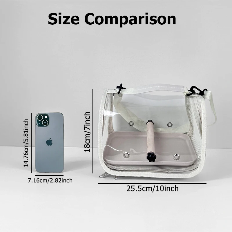 Bolsa de Viagem para Pássaros e Hamsters com Suporte e Alças Removíveis - Imagem 4