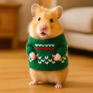 suéter de hamster de fio