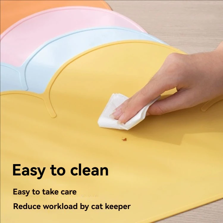 Tapete de Silicone para Alimentação de Cães e Gatos Antiderrapante - Imagem 4