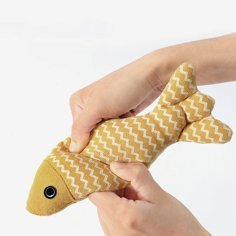 Brinquedo de Peixe para Gato de Linho 20 cm para Mastigar - Imagem 6