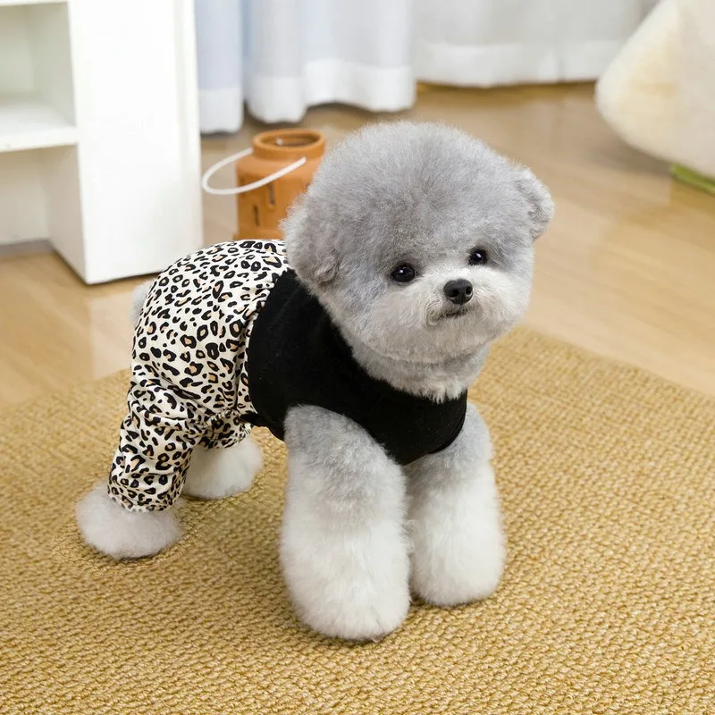 Macacão para Cães de Poliéster com Estampa de Leopardo para Cães de 2 a 3 kg - Image 4