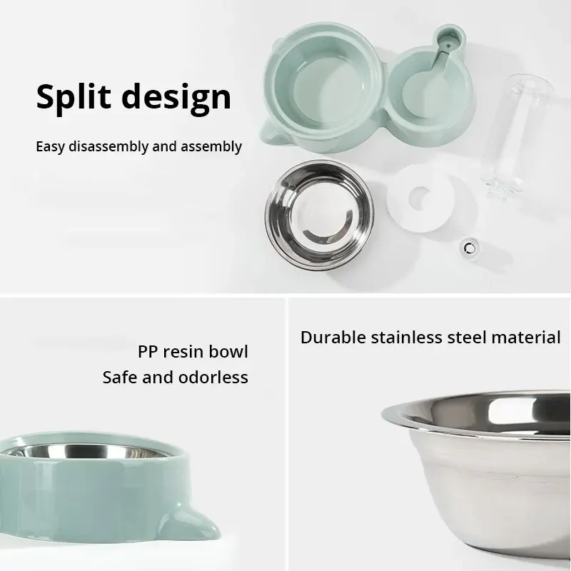 Comedouro Bebedouro Automático para Cães e Gatos Azul Aço Inox - Imagem 5