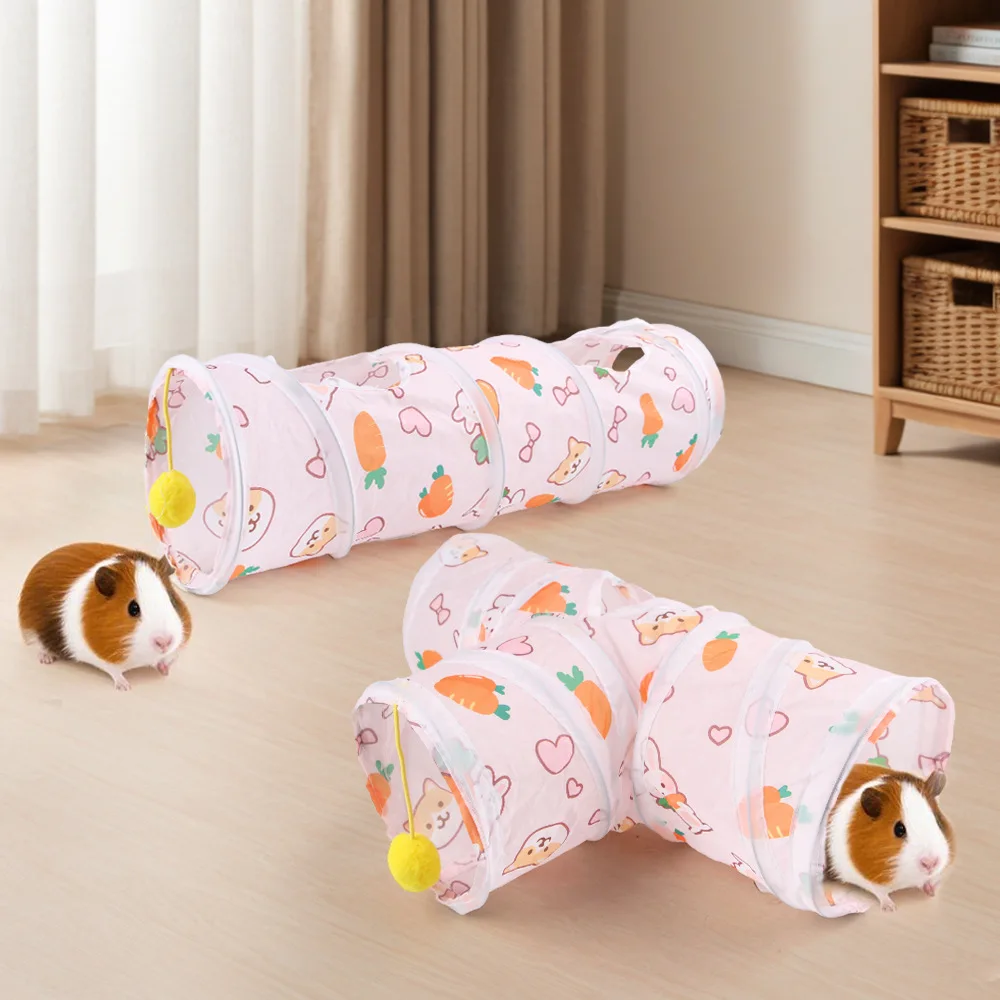 túnel dobrável para hamster