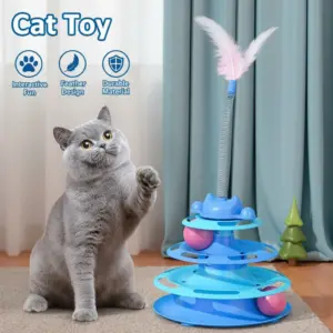 brinquedo para gato torre rotativa com bola